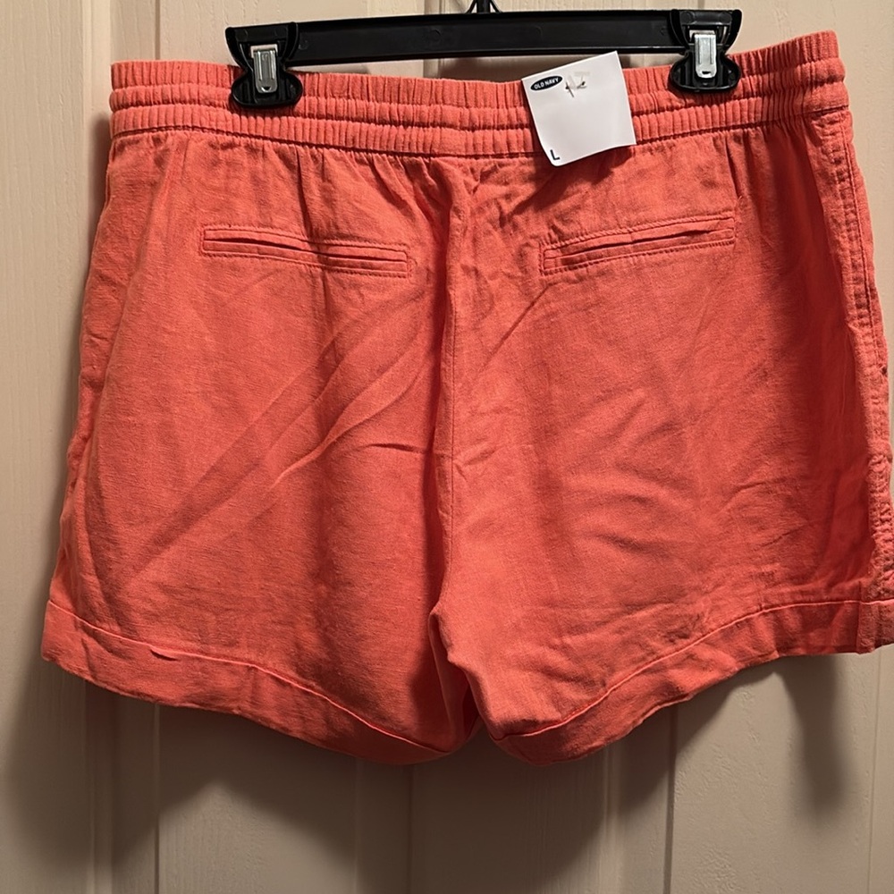 ‼️NWT‼️Old Navy Linen Shorts Coral - Picture 2 of 5